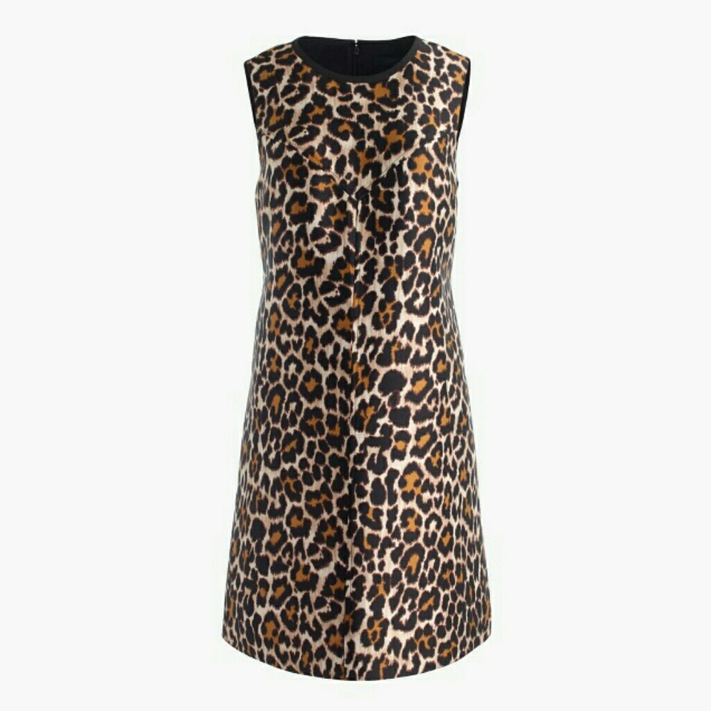 J CREW LEOPARD PRINT ALINE DRESS SZ 2